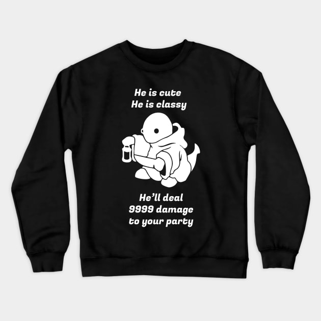 He's cute he's classy, he'll deal 9999 damage to your party Tornberry Crewneck Sweatshirt by Asiadesign